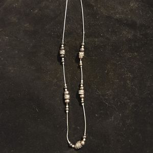 Sterling Silver and Black Pearl Necklace